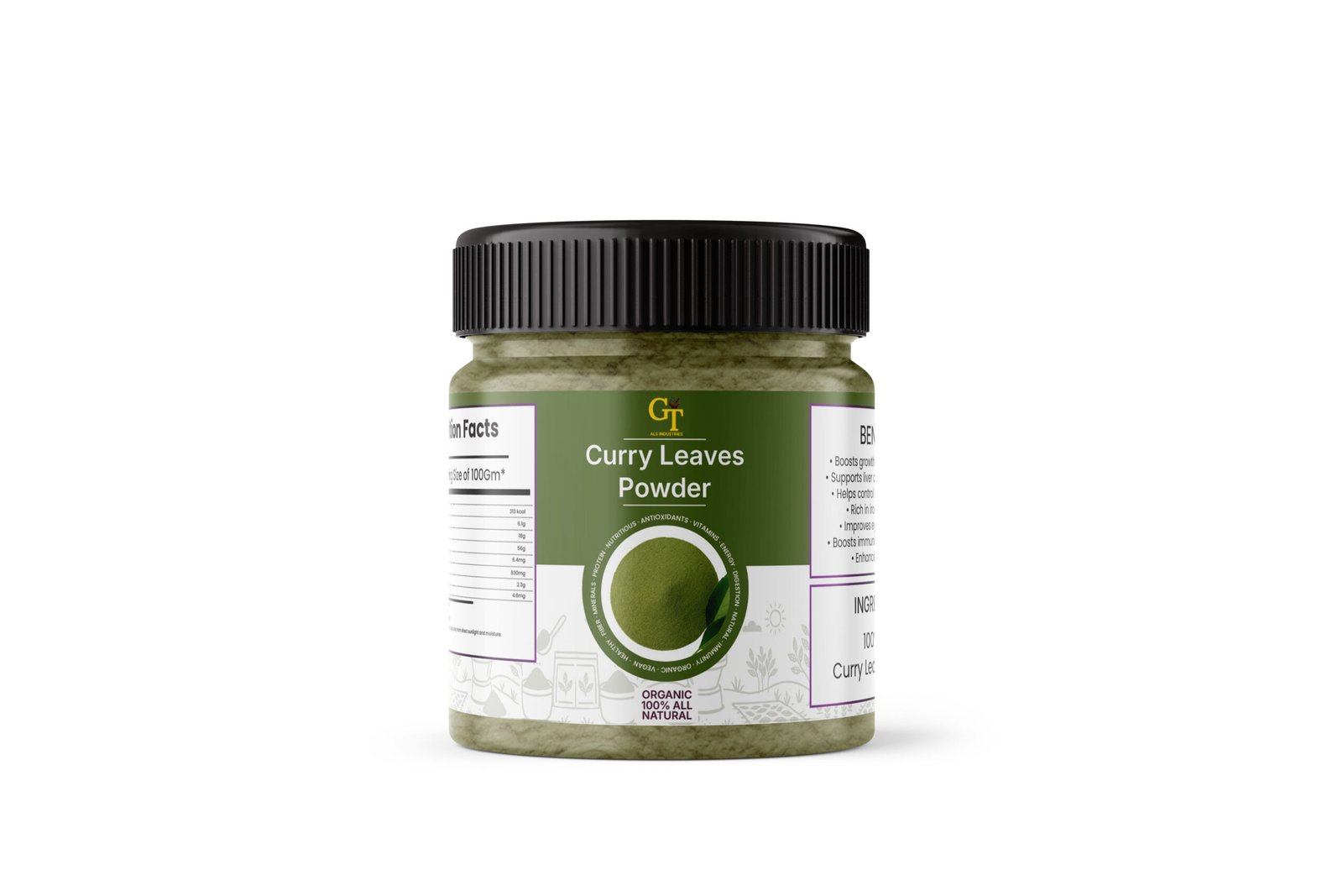 golden touch pure curry leaves powder | 100% natural & sun dried | for cooking golden touch pure curry leaves powder | 100% natural & sun dried | for cooking